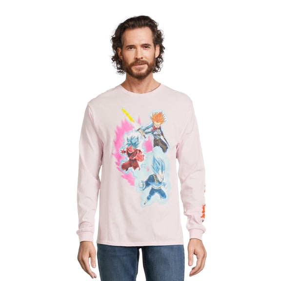 Future Trunks Men's & Big Men's Dragon Ball Z Cotton Graphic Tee with Long Sleeves, Sizes S-3XL