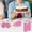 pink D, variant on Latrodar Cute Love Disposable Paper Cups Tissue Wedding Party Party Candy Fruit Paper Tray Cake Tray pink Creative