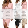 thumbnail image 3 of Womens Long Sleeve Cocktail Dresses Bodycon Midi Dress for Wedding, Prom, Cocktail Party, Bridal Shower Khaki XXL, 3 of 7