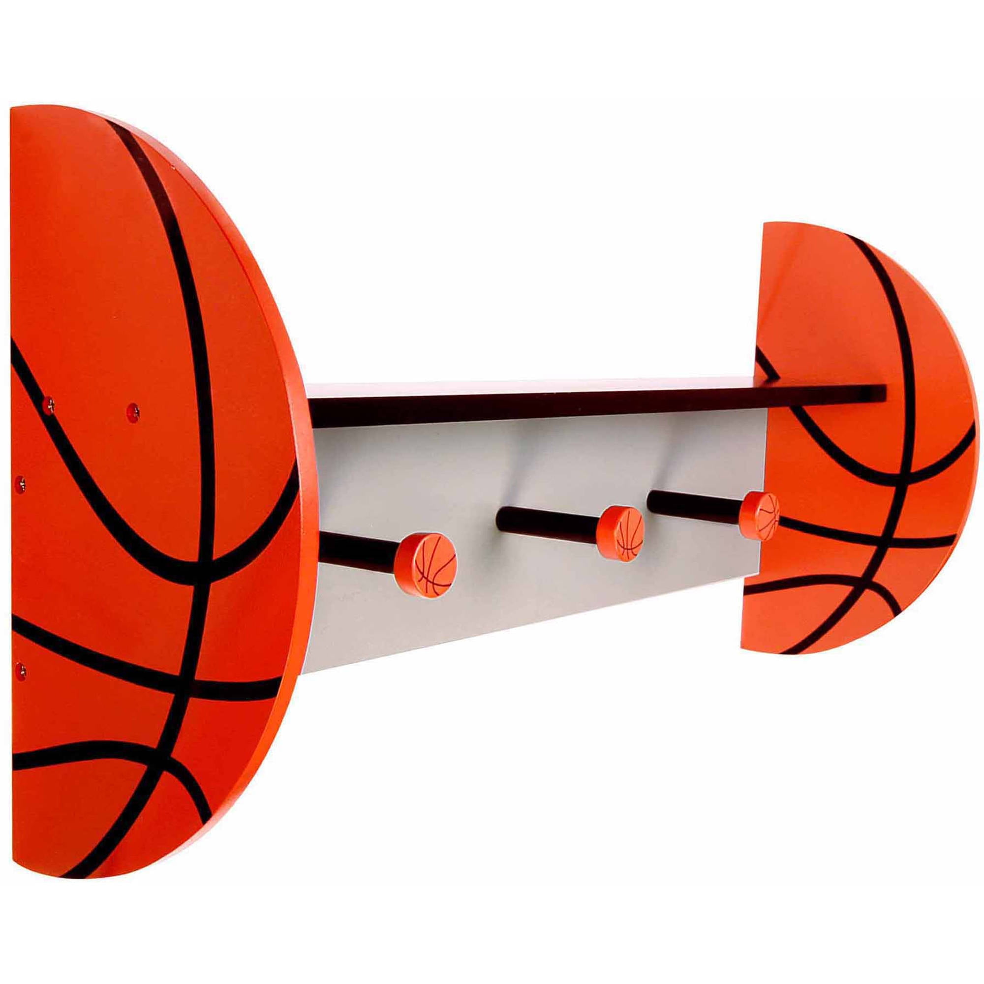 Trend Lab Basketball Wall Shelf with Pegs