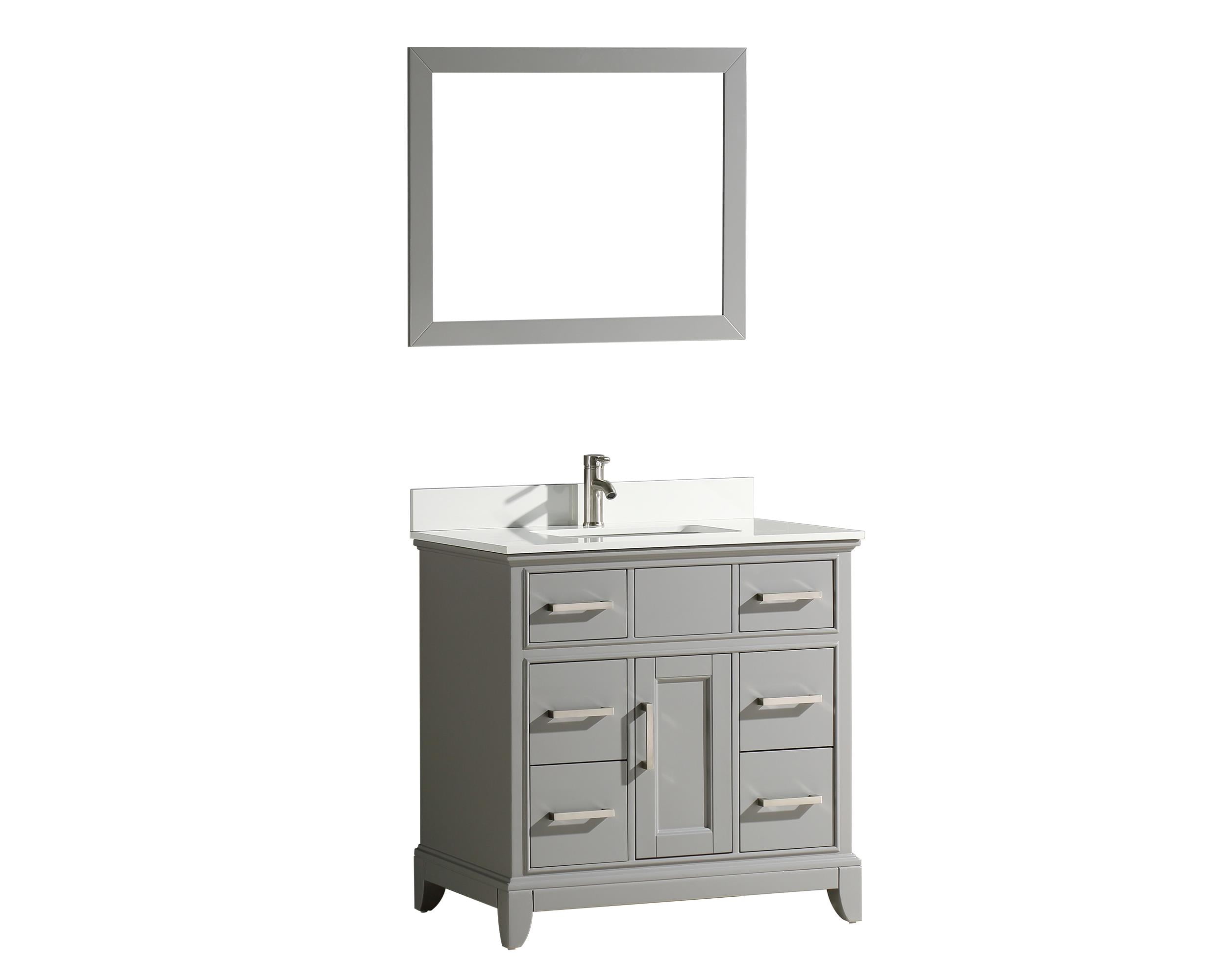 Vanity Art 36 Inch Single Sink Bathroom Vanity Set With Super White Phoenix Stone Vanity Top Walmartcom Walmartcom