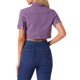 thumbnail image 3 of CHAQUETA DE JEAN CORTA DE MUJER INSPIRADA CHIC CON MANGAS CORTAS Y BOTONES EN COLOR L MORADO, 3 of 6