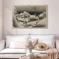thumbnail image 2 of Elephant Stock Evening Snow At Kambara Wall Art - Horizontal Canvas Wall Art - Living Room Wall Decor - Nature Canvas - Gray And Black Decor By Utagawa Hiroshige - 48" x 32", 2 of 7