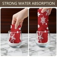thumbnail image 4 of 2 Pcs Funny Kitchen Towels,Red Christmas Snowflake Pattern Microfiber Dish Towels,Kitchen Tea Towels,Kitchen Towel Set (18" X 26"), 4 of 7