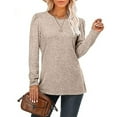 thumbnail image 2 of Women Blouses Long Sleeve Fitness Woman Sweaters Extra Small Shirts Women Olive Long Sleeve Shirt Turtle Neck Womens T Shirrs Short Tee Shirts Graphic Tees T Shirt Patch Summer Button down Khaki M, 2 of 9