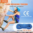 thumbnail image 2 of Cuerda de escalada VEVOR, 10,2 mm, dinámica, 60 m, con mosquetones de acero B, 2 of 9