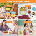 thumbnail image 3 of 6 Pcs Small Kitchen Storage Containers with Lids, 160ML Airtight Food Container Set, Small Kitchen Storage Containers with Lids for Lunch, Yogurt (Ye, 3 of 4