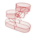 thumbnail image 1 of Cesta de frutas de 3 niveles de alambre de metal de gran capacidad para encimera, frutero, cesta para pan Rojo, 1 of 9