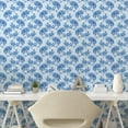 thumbnail image 2 of Ambesonne Neutral Colors Floral Peel & Stick Wallpaper for Home, Spring Flower, 13"x36", Pale Azure Blue Sea Blue, 2 of 5