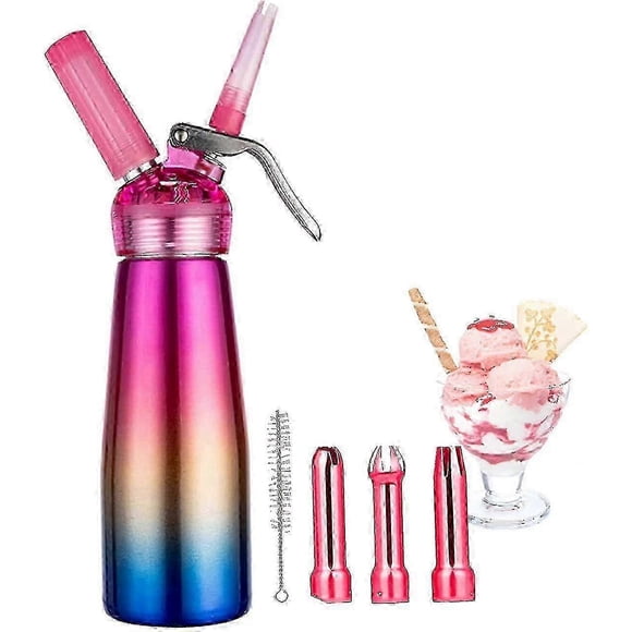 Durable Stainless Steel Cream Whipper with 3 Decorating Nozzles, Ideal for Whipped Cream