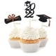 thumbnail image 2 of 48 Uds Zulema adornos para tartas de graduación decoraciones de suministros negro, 2 of 7