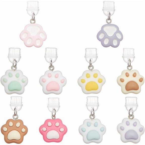 1 set 10pcs Dust Plug Charm Type C Anti Dust Plugs 1.2~1.3 inch Long Mobile Dustproof Plugs with Paw Pendants USB C Port Caps Protector Accessory Charging Port Plugs Pendants