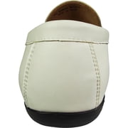 Masimo Mens Faux Suede Driving Moccasins Adult Male Slip on Dress Shoes White 7.5