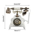 thumbnail image 2 of Antique European Style Old Fashioned Rotary Dial Phone Vintage Handset Telephone Gift White, 2 of 8