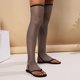 thumbnail image 2 of Bmisegm Summer New Flat Bottom Clip Foot Sandals Female Europe and The United States Foreign Trade Rhinestone Mesh Sandal Boots Sexy Sandals Womens Sandals Summer Black 8, 2 of 9