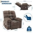 thumbnail image 3 of Recliner Chair for Adult, Recliner with Massage&Heating, Manual Recliners, Upholstery Rocking Sofa Chair, Coffee, 3 of 9