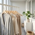 thumbnail image 2 of Unique Bargains 2Pcs Wood Rope Nonslip Hangers Natural Wood 15x0.5in, 2 of 6