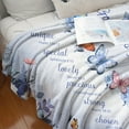 thumbnail image 6 of 1pc Ultra-Soft Christian Throw Blanket for Women - Blue Rose & Butterfly Design with Inspirational Bible Verses, Cozy Plush Religious Gift, Hypoallergenic Flannel, All-Season Comfort, 6 of 6