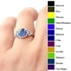 thumbnail image 1 of 8 Piao Anillo de humor que cambia de color con piedra lunar simulada de forma redonda, 1 of 3