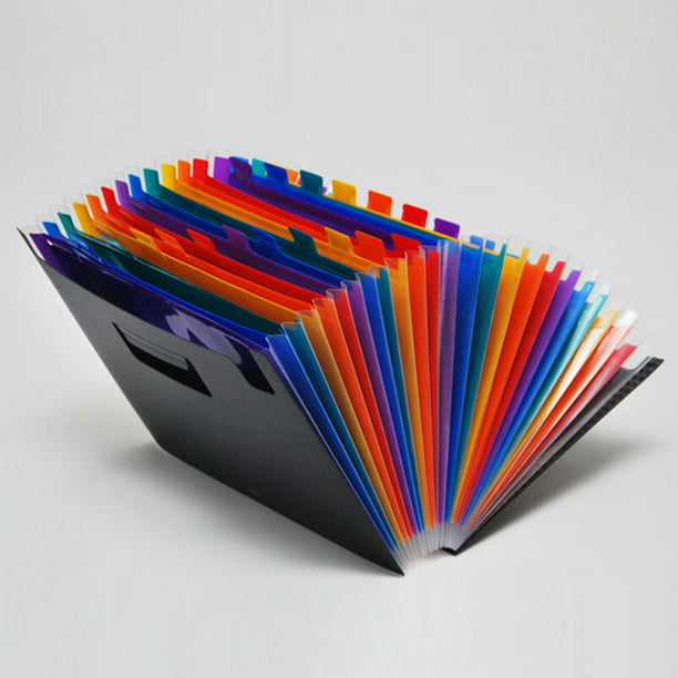 Multicolor 24 Pockets A4 Accordion File Bag Expanding File Folder For ...