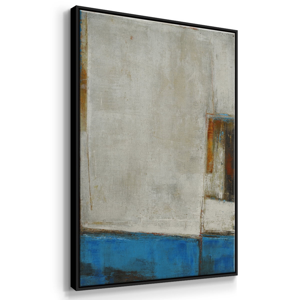 A Warped Window Framed Premium Gallery Wrapped Canvas - Ready to Hang - 25 x 37 - Black Floating Frame