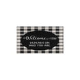 thumbnail image 2 of Black Vintage Plaid Text Rugs and Mats Non Skid Washable Absorbent Microfiber Soft Kitchen Mat for Floor Set Of 2 Decor Stain Resistant 17"x47"+17"x30", 2 of 7