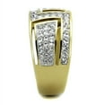thumbnail image 4 of Luxe Jewelry Designs Women's Two Tone IP Gold Stainless Steel Ring with Round Top Grade Crystals -, 4 of 4