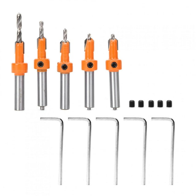5 pcs Countersink Drill Bit Woodworking Self Taping Drill Bit Carpentry Tool