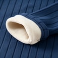 thumbnail image 3 of HAiming Kids Pullover Shirts Long Sleeve Ribbed Knit Fleece Crew Neck Casual Undershirts Fall Winter Outdoors Tops, 3 of 7