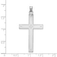 thumbnail image 2 of FJC Finejewelers 14 kt White Gold Solid Laser Etched Cross Charm 48 mm x 25 mm, 2 of 5