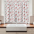 thumbnail image 2 of Ambesonne Valentines Kitchen Curtains, Arrows of Cupid, 55"x39", Black Red White, 2 of 3