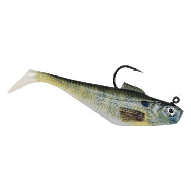 Berkley PowerBait Pre-Rigged Swim Shad Fishing Bait, HD Bluegill, 3in | 8cm