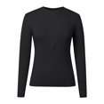 thumbnail image 3 of SNKSDGM Casual Easter Shirts T Shirts for Women Trendy Women's 2025 Fall Long Sleeve Turtleneck T Shirt Ribbed Knit Sweater Slim fit Basic Casual Tee Tops Plus Size Tops for Women Sexy Summer, 3 of 4