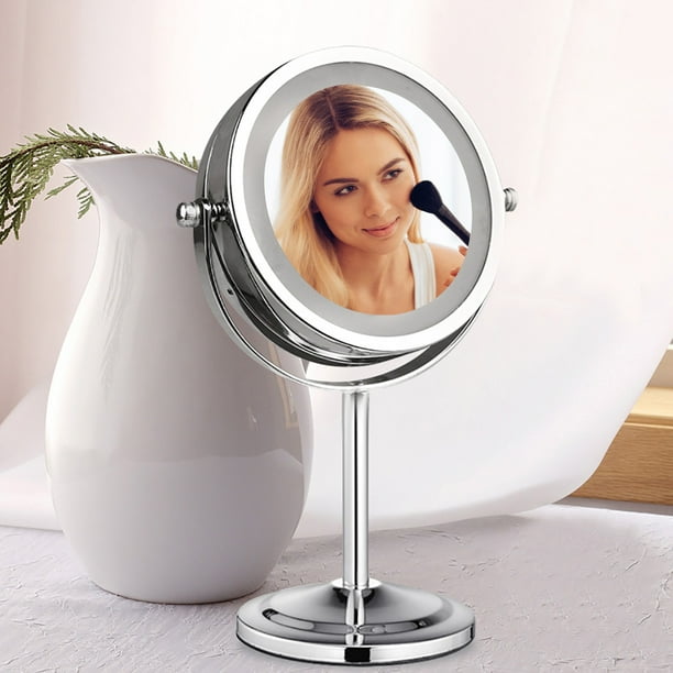Makeup Mirror 5X Magnification Rotatable LED Lighted Mirror LED