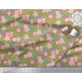 thumbnail image 2 of Soimoi Green Heavy Canvas Fabric Leaves & Floral Print Fabric by Yard 58 Inch Wide, 2 of 3