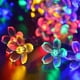 thumbnail image 4 of Guirnalda de luces solares de flores para exteriores, 20 luces LED de cerezo, 5 m, impermeables, alimentadas por energía solar, para jardín, patio, árbol de Navidad y decoración de bodas. 8 modos de, 4 of 7