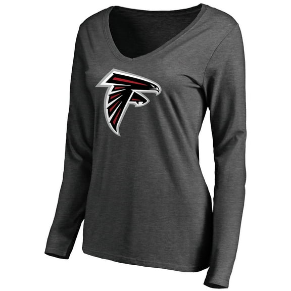 Women's Heathered Gray Atlanta Falcons Team Logo Long Sleeve T-Shirt