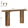 thumbnail image 2 of Rustic Farmhouse Long Console Table for Living Room & Bar - 63" Narrow Sofa Table, Durable MDF Wood Grain, Easy Assembly Accent Furniture, 2 of 6