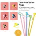 thumbnail image 5 of Soug Dinosaur (A)$3D silicone straw cap cute cartoon dustproof straw plug creative pvc straw cover factory direct sales straw cap, 5 of 9