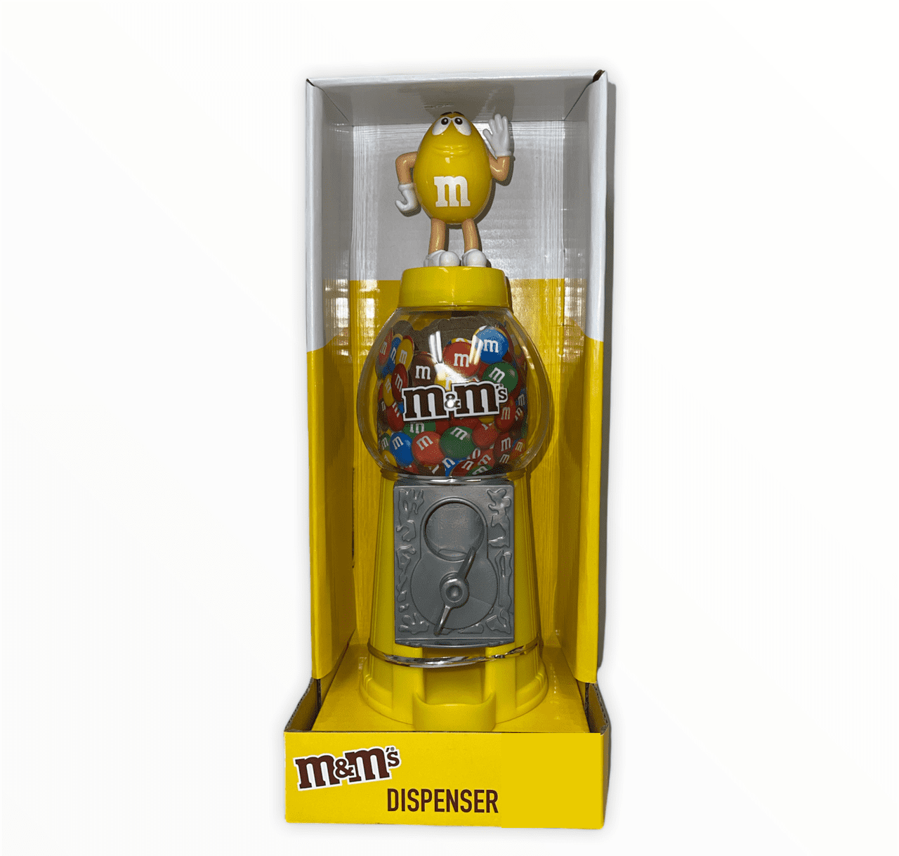 M & M CANDY DISPENSER FOR ALL CANDY LOVERS - Yellow (Fit MM