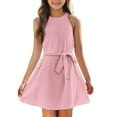 thumbnail image 3 of Teen Girls Dresses Sleeveless Summer Dress with Belt Casual A-Line for Party and Daily Wear ,Sie:130, 3 of 6