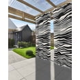 thumbnail image 3 of nqOlkjepod Outdoor Curtains for Patio Waterproof, Beige Black Stripe Outdoor Privacy Panels Grommet, Modern Abstract Wave Striped Blackout Outside Curtains for Porch/Cabana/Pergola 54"x95", 2 Panels, 3 of 8