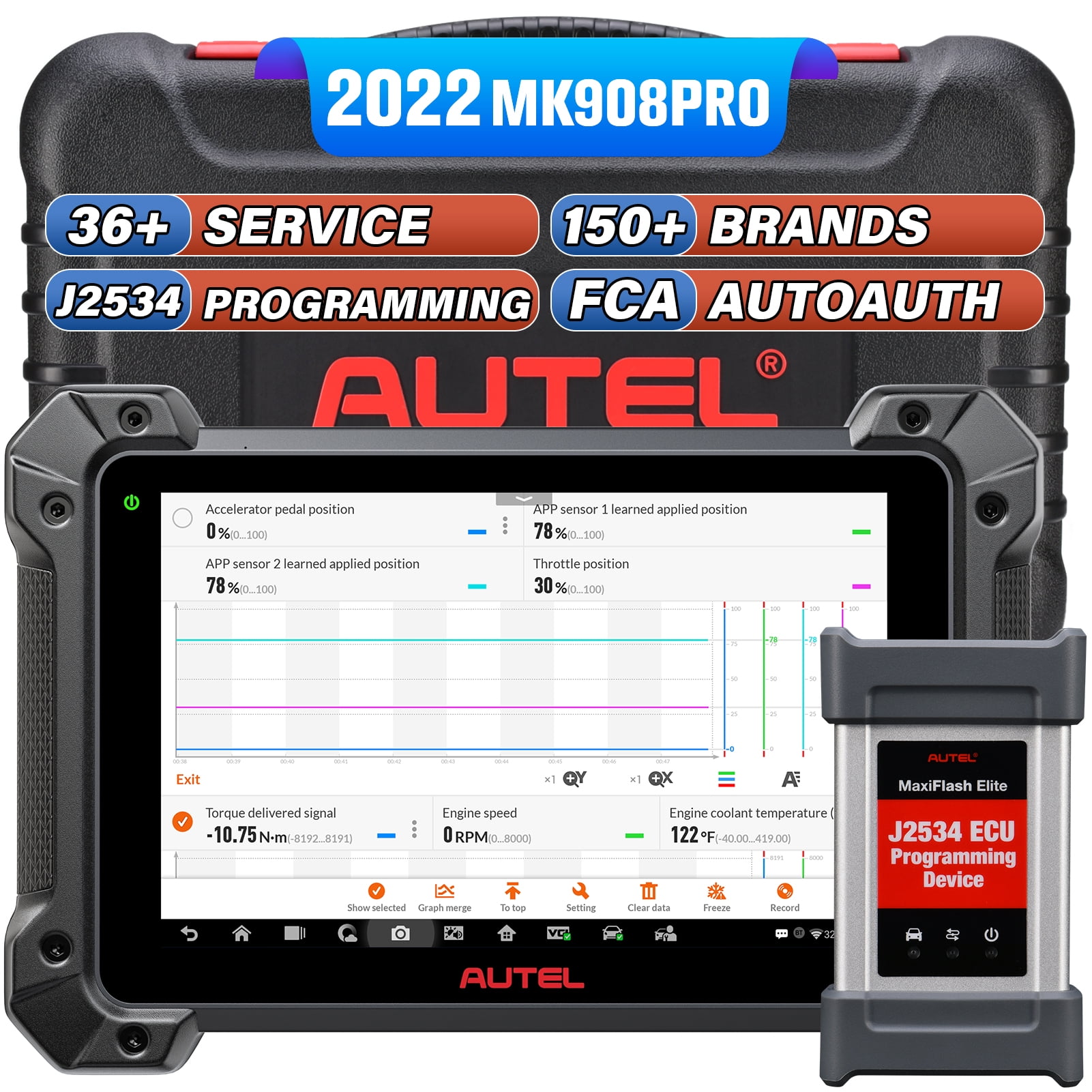 Autel MaxiSys Pro MK908P J2534 Online Programming Coding Car Diagnostic Scanner 