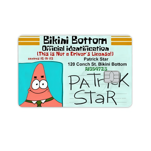 Anime Diy Sponge-Bob Patrick Star Squidward Tentacles Cartoon Credit Card Skin Stickers for Bank Debit Card Metro Card Film Skin