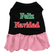 Christmas Pet Dog Cat Dress Screen Printed, "Feliz Navidad"