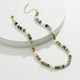 thumbnail image 2 of Beaded Gemstone Necklace for Women, Colorful Boho Bead Choker Natural Stone Surfer Beach Necklaces Gold Plated Summer Handmade Jewelry, 2 of 7