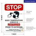 thumbnail image 2 of Stop Body Temperature Check Required Prior To Entering Sign,, 2 of 8