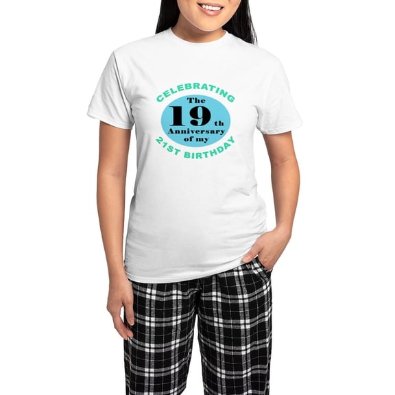 CafePress - 40Th Birthday Humor Women's Light Pajamas - Women's Short Sleeve Print T-Shirt and Pants Light Cotton Pajama Set