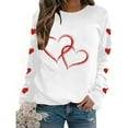 thumbnail image 4 of Avrnliq Womens White Valentine's Day Gift Hoodie for Her, Cute Oversized Sweatshirt with Romantic Heart Print, Soft Fleece Matching Couple Pullover,Size L, 4 of 8