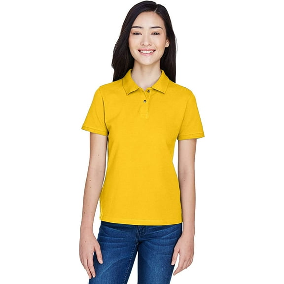 M200W Harriton Ladies Ringspun Cotton Short-Sleeve Polo Sunray Yellow S